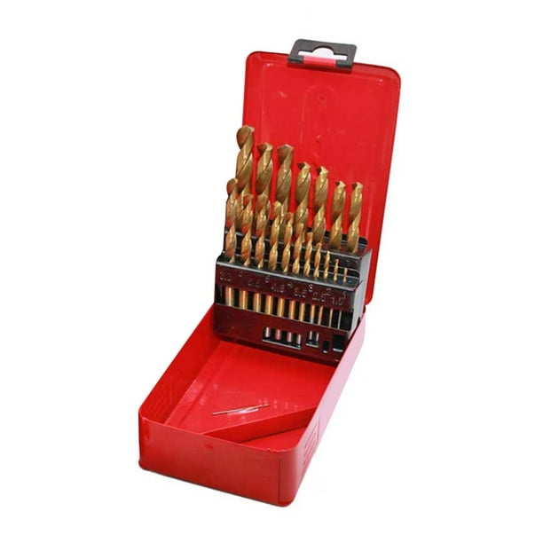 1-10mm High Speed Steel Titanium Coated Twist Drill Bits Short Length Bits 19pcs Drill Bit Sets 1-10mm High Speed Steel Titanium Coated Twist Drill Bits Short Length Bits 19pcs Drill Bit Sets